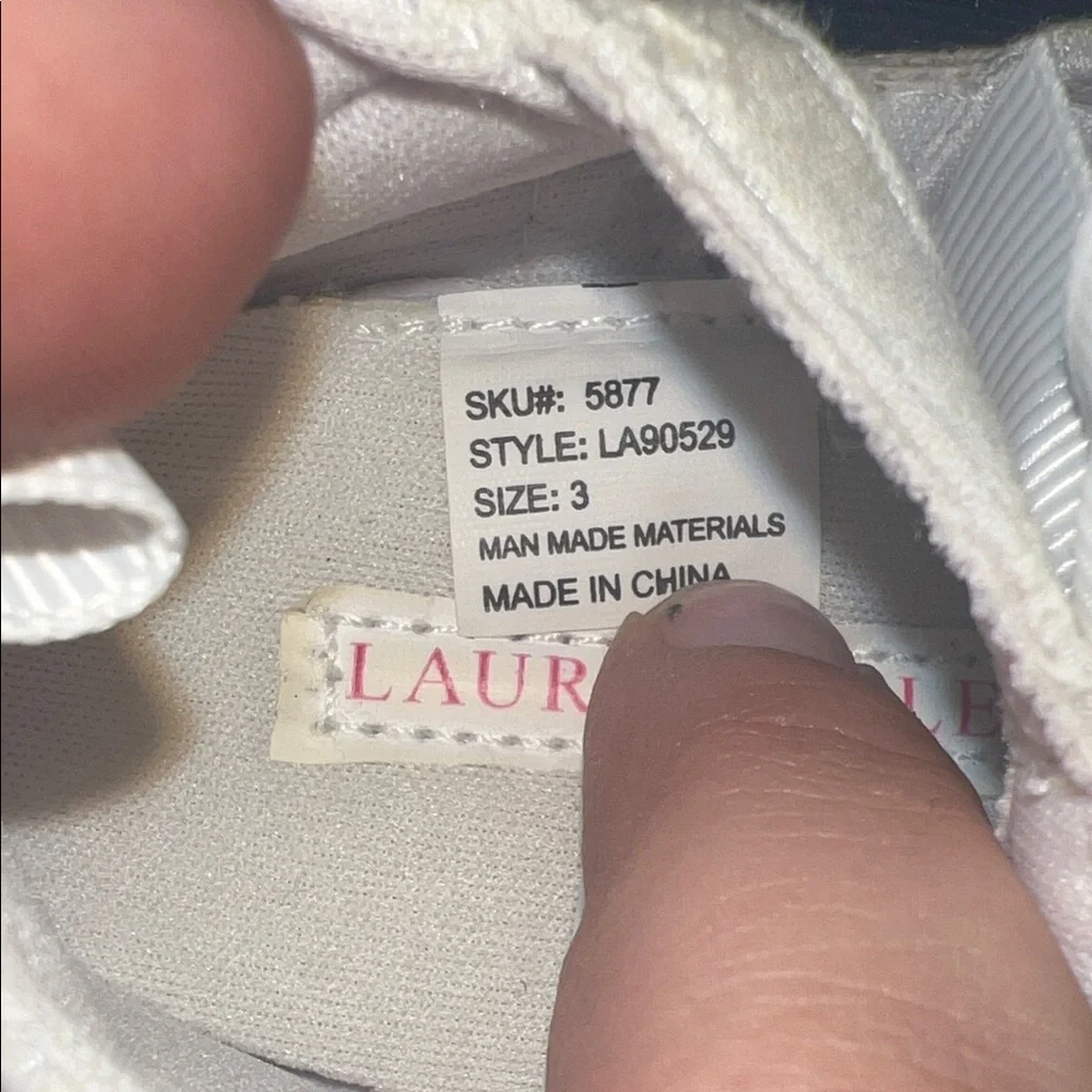 Laura Ashley White and Cream Kids Dress Shoes